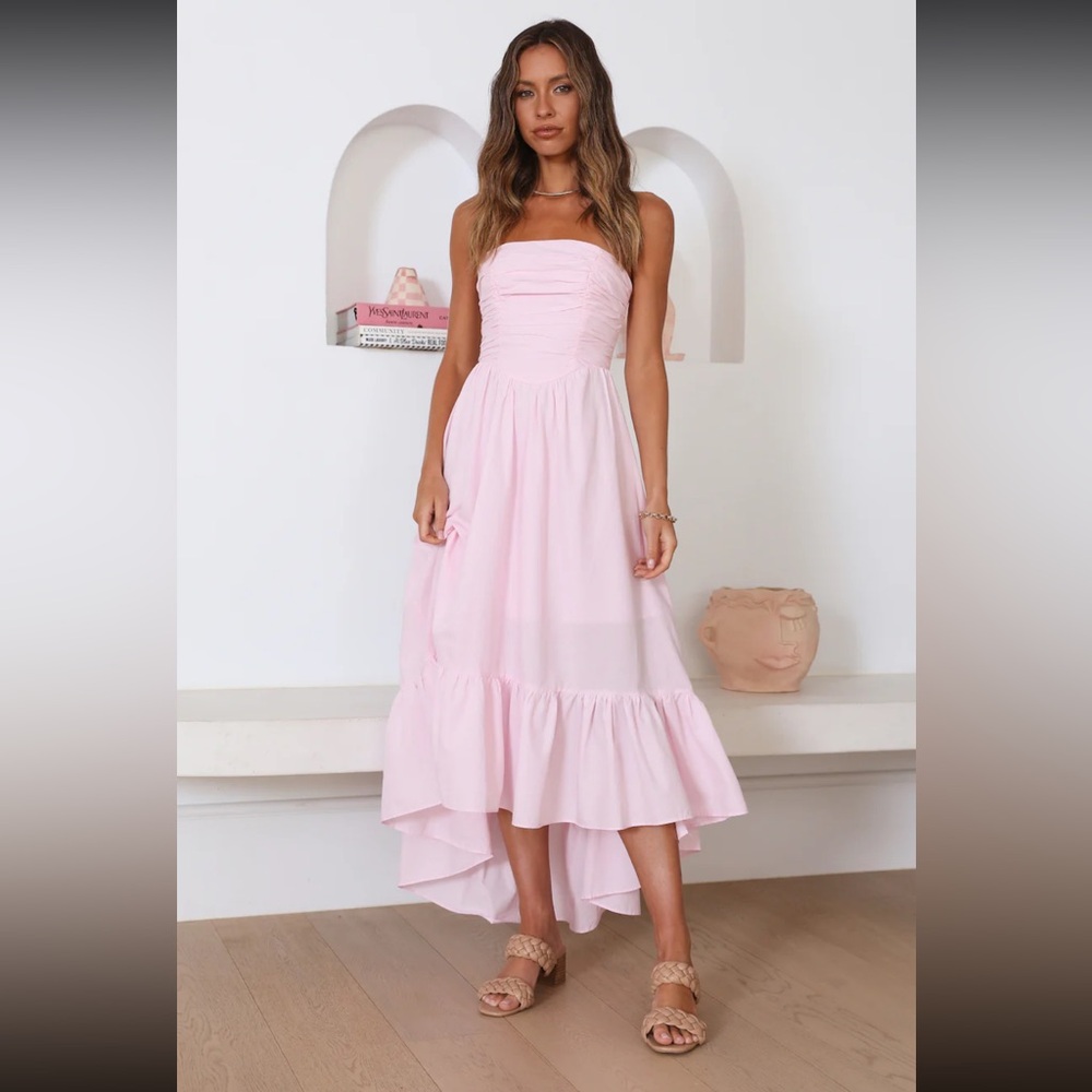 Fortunate One “Love in the Summer” Pink Maxi Dress